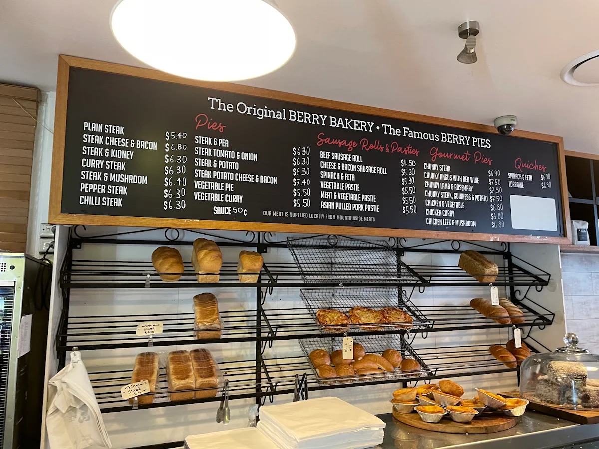 Menu, Berry Bakery