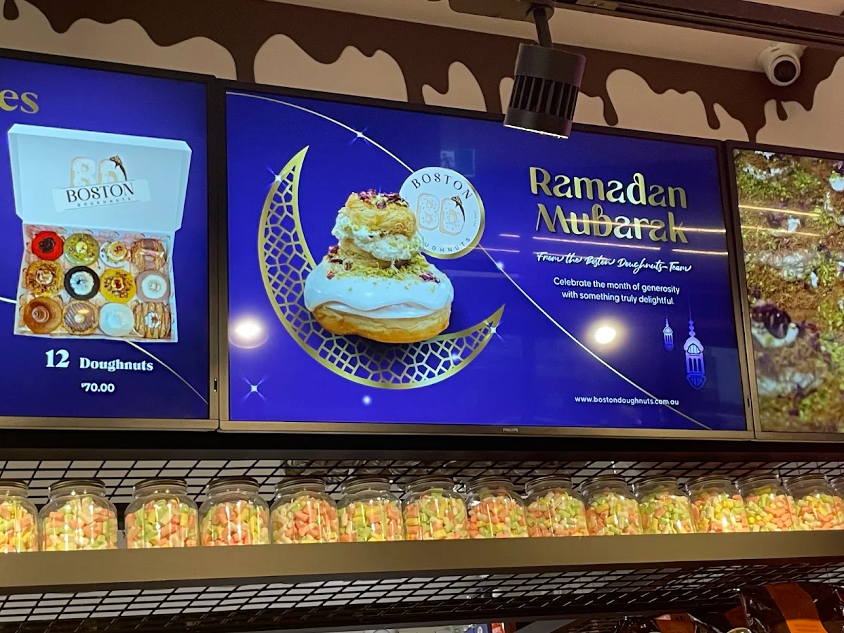 Menu, Boston Doughnuts