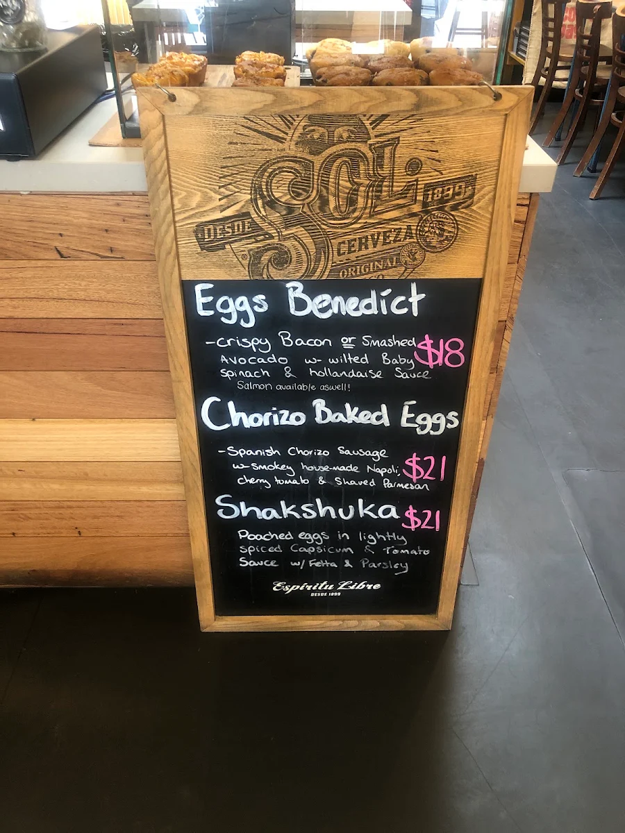 Menu, Ruby Cafe