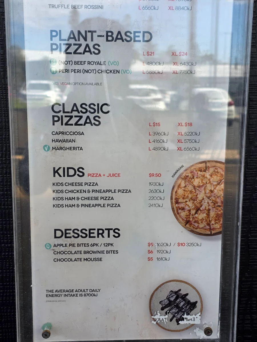 Menu, Crust Pizza Port Macquarie
