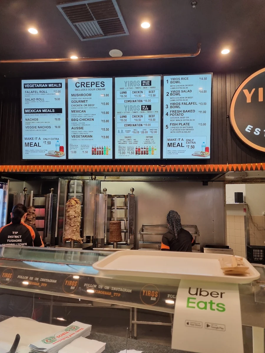 Menu, Yiros Town TTP