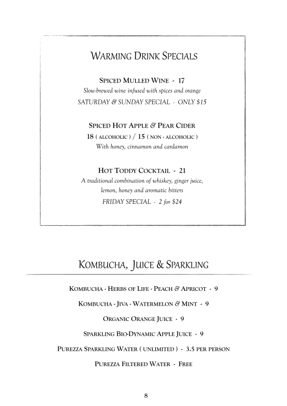 Menu, Nevedya - Masala Spice Kitchen & Tapas