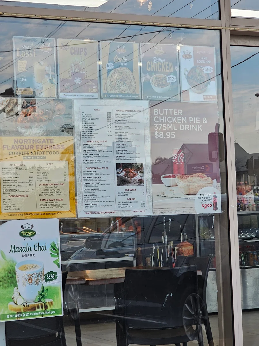 Menu, Northgate flavour express