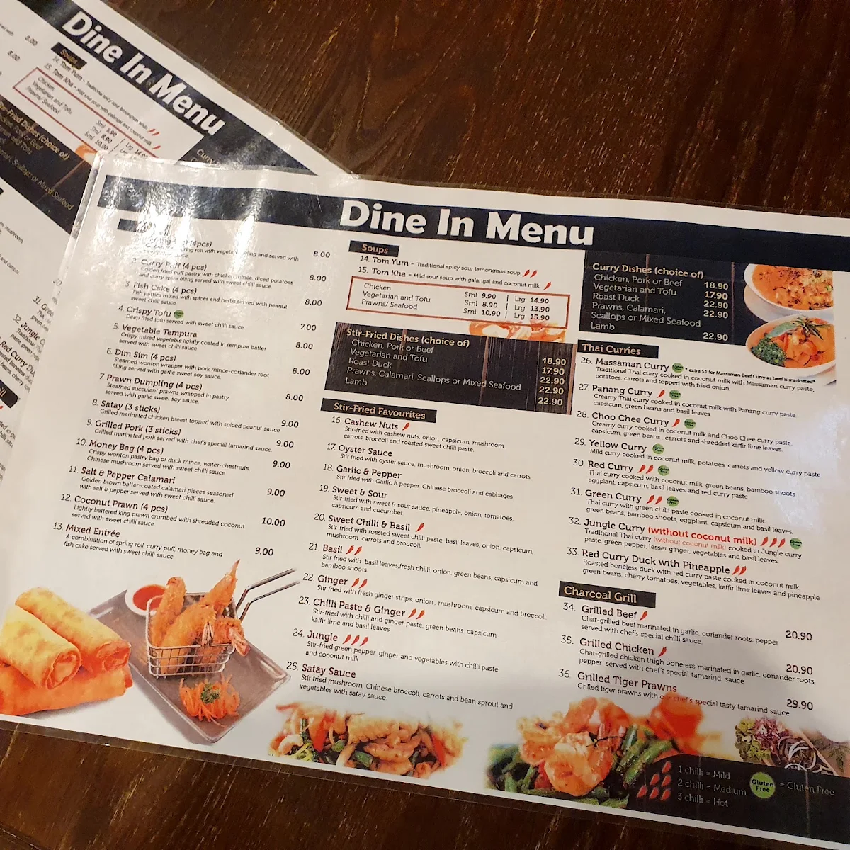Menu, Thai Malila Oxley
