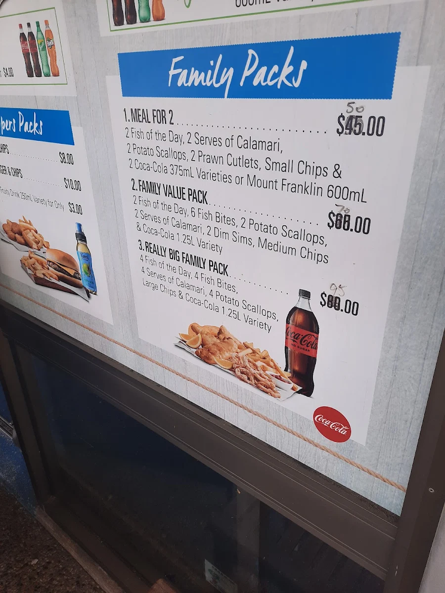 Menu, Tally Valley Seafood