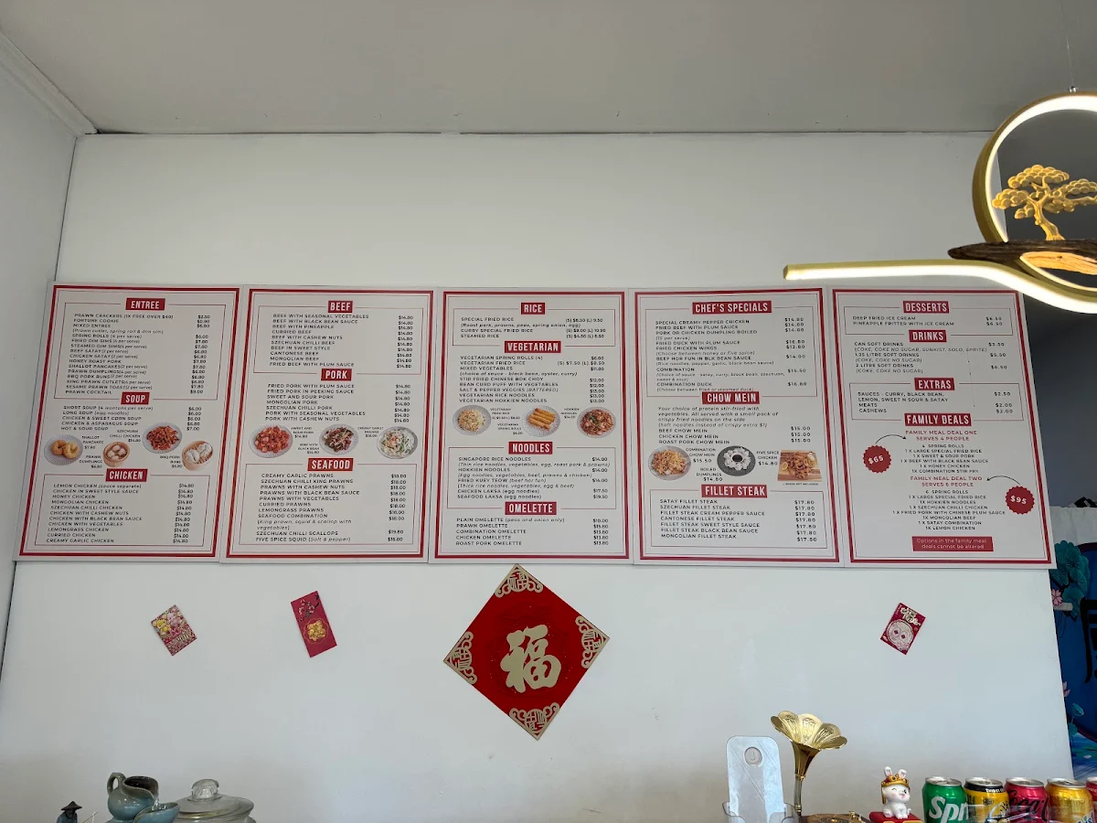 Menu, Cathay Court Chinese Takeaway