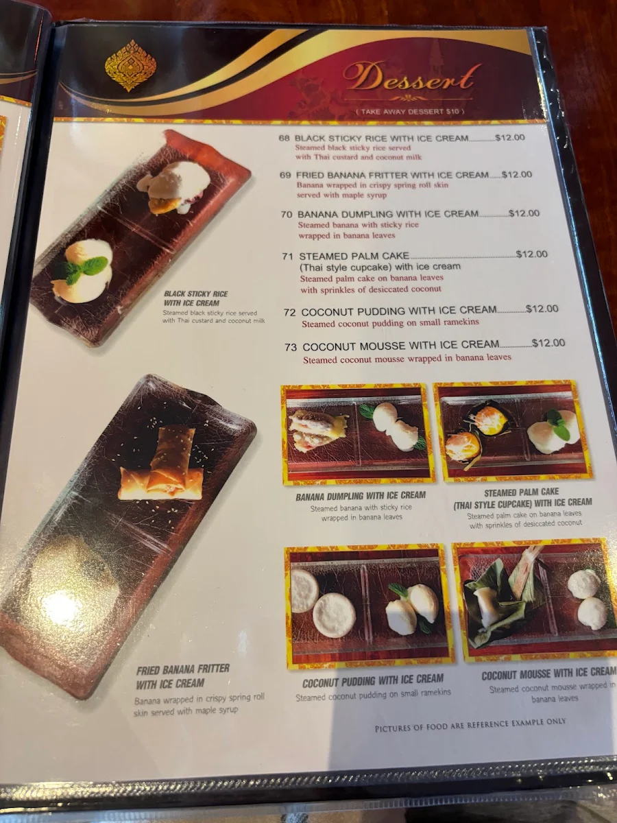 Menu, Lemongrass Thai Colac