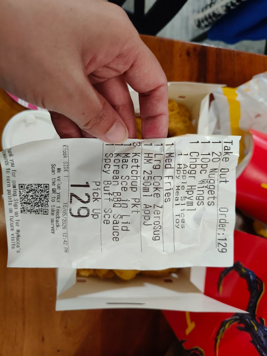 Menu, McDonald's Trinity Gardens