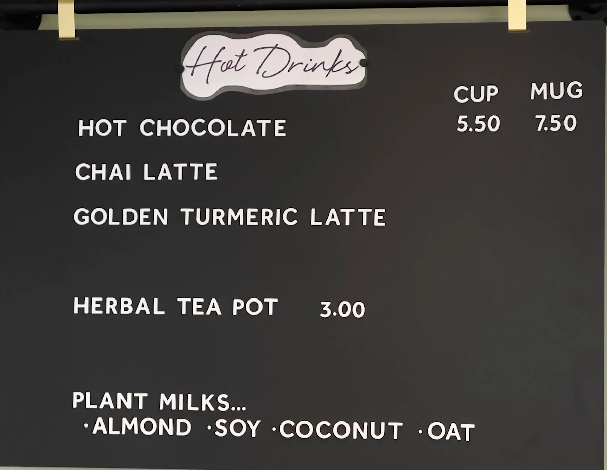 Menu, Manna Haven Cafe