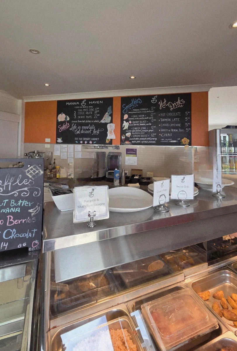 Menu, Manna Haven Cafe