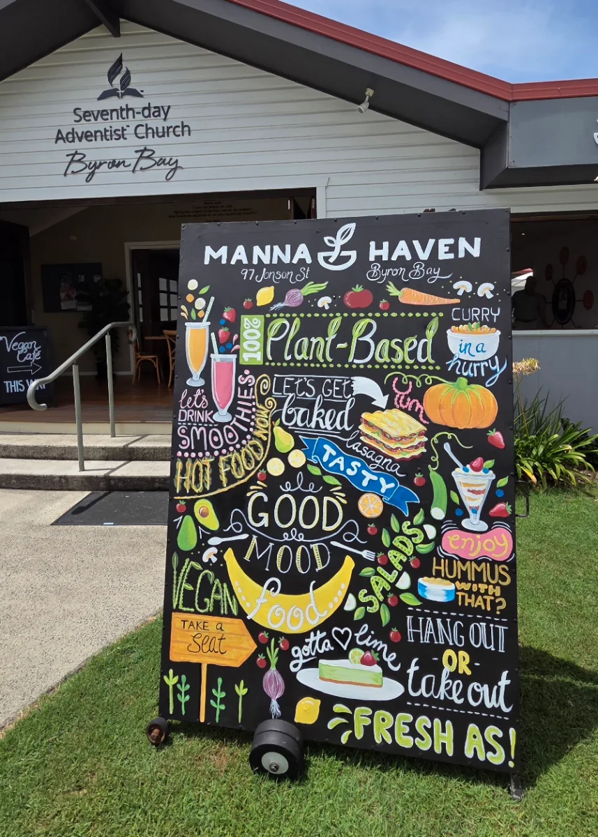 Menu, Manna Haven Cafe