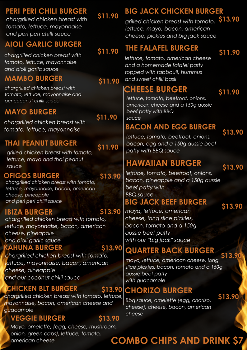 Menu, Pizza Bakers - Mount Annan