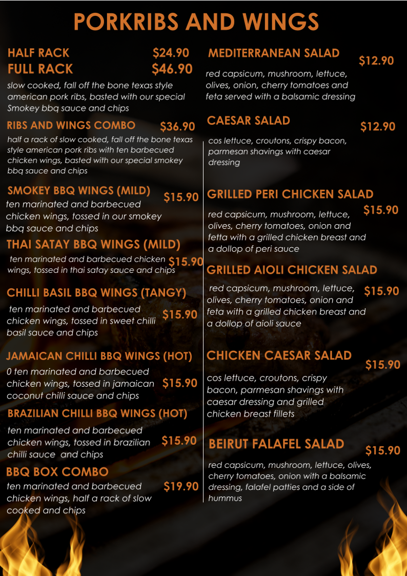 Menu, Pizza Bakers - Mount Annan