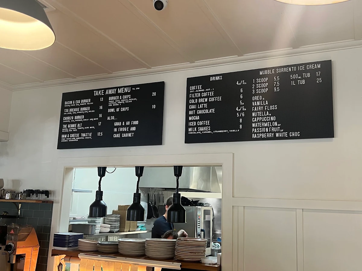 Menu, The Somers General