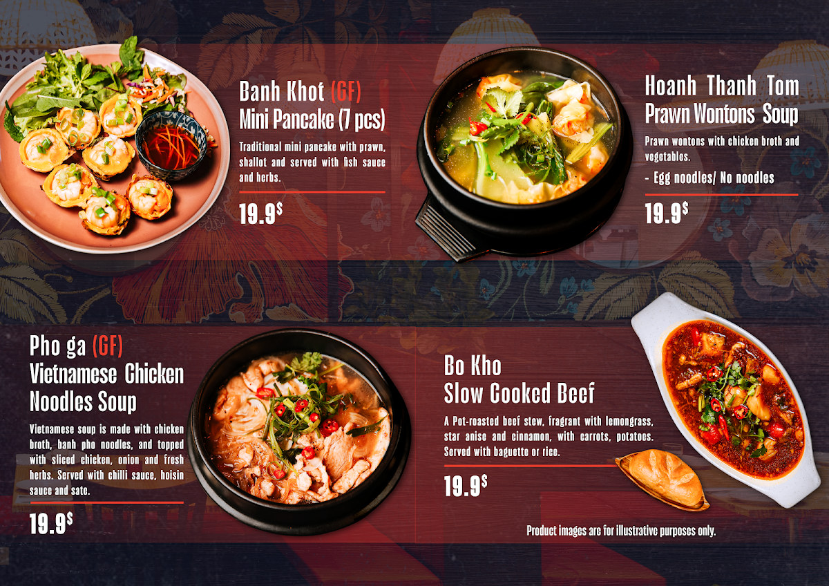 Menu, Pandas Kitchen & Bar