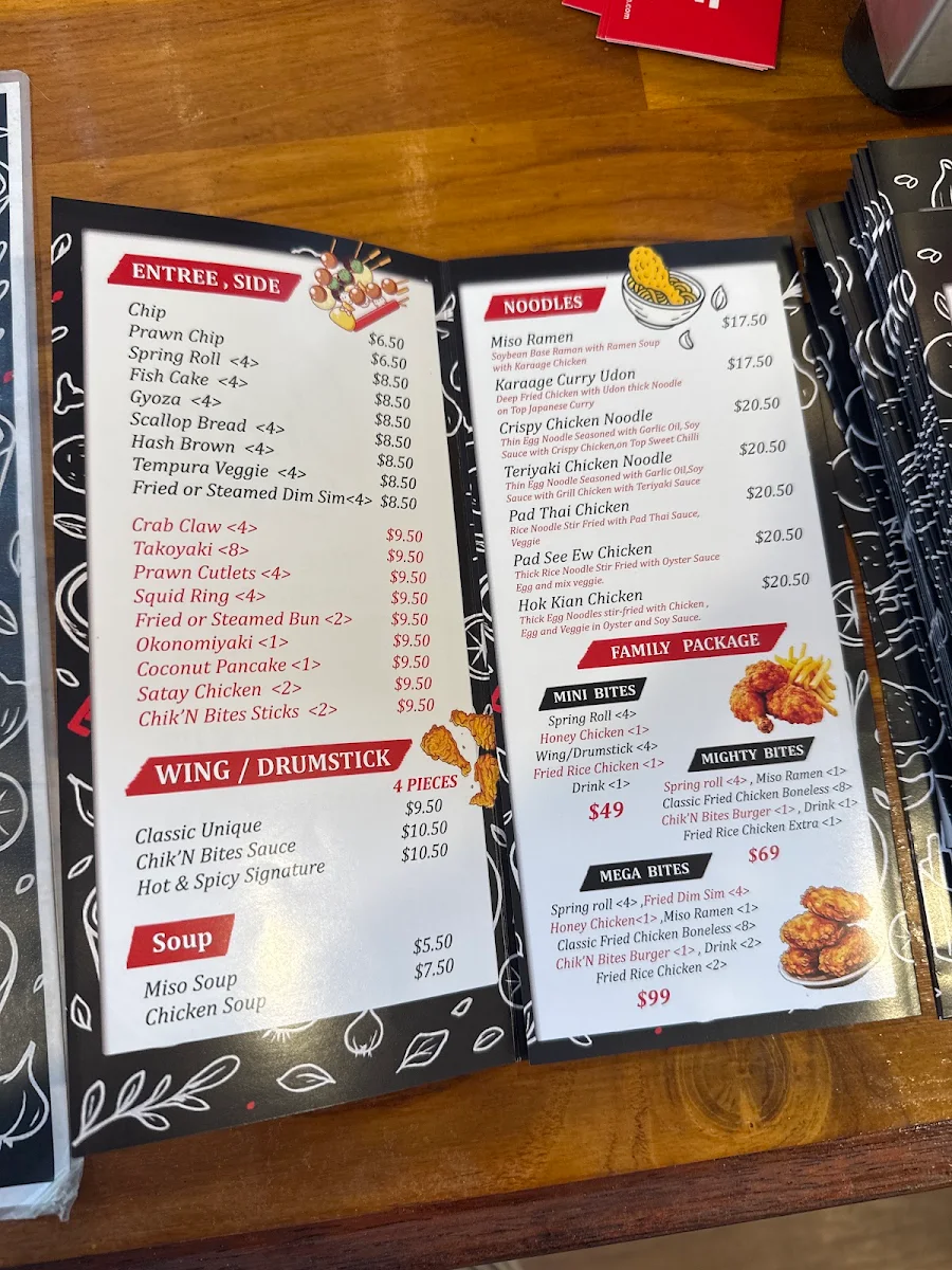 Menu, ChiknBites