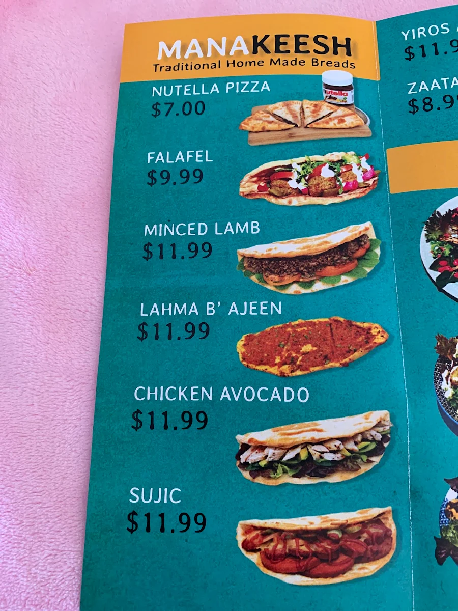 Menu, MAMA’ EESH