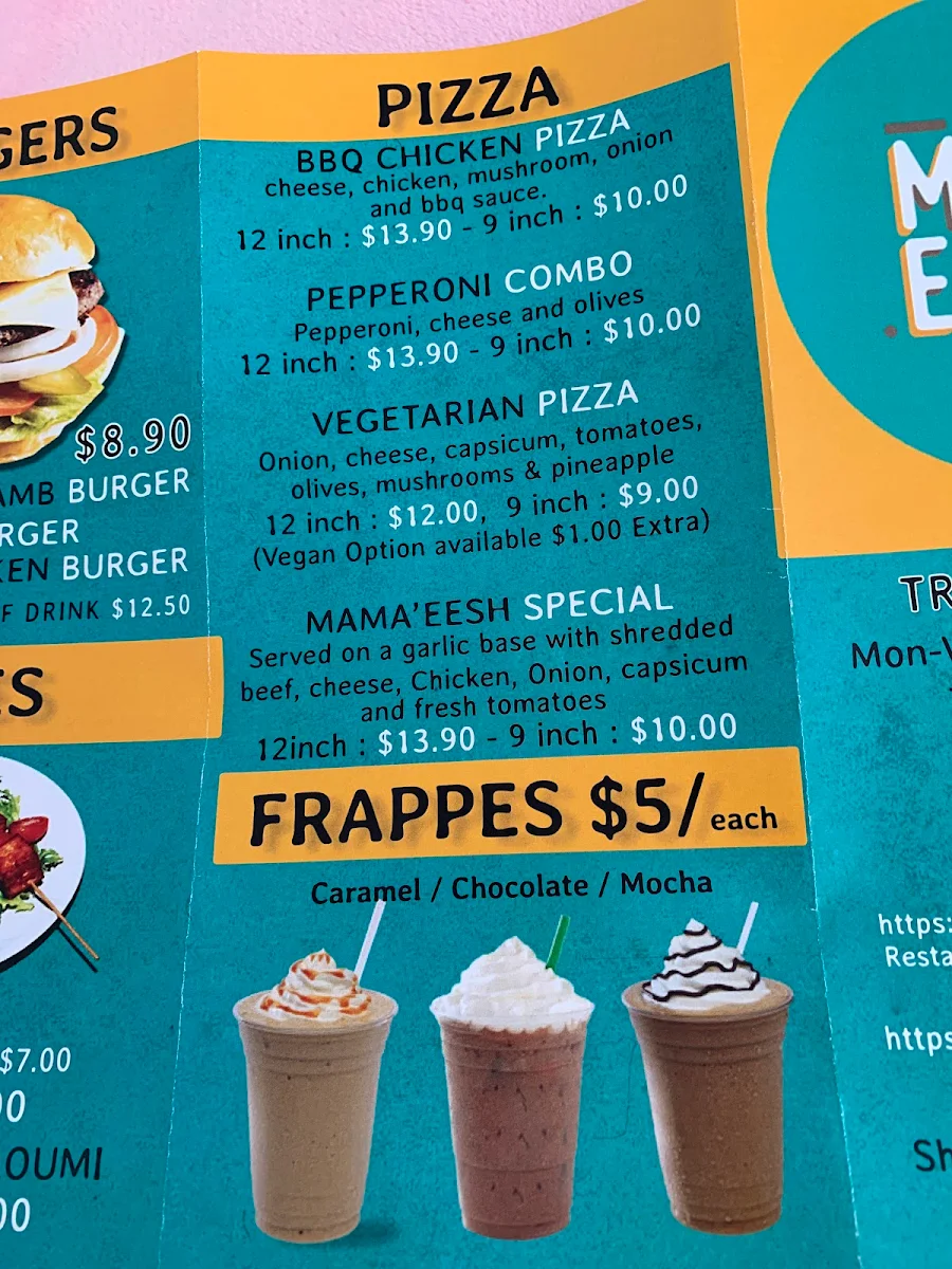 Menu, MAMA’ EESH
