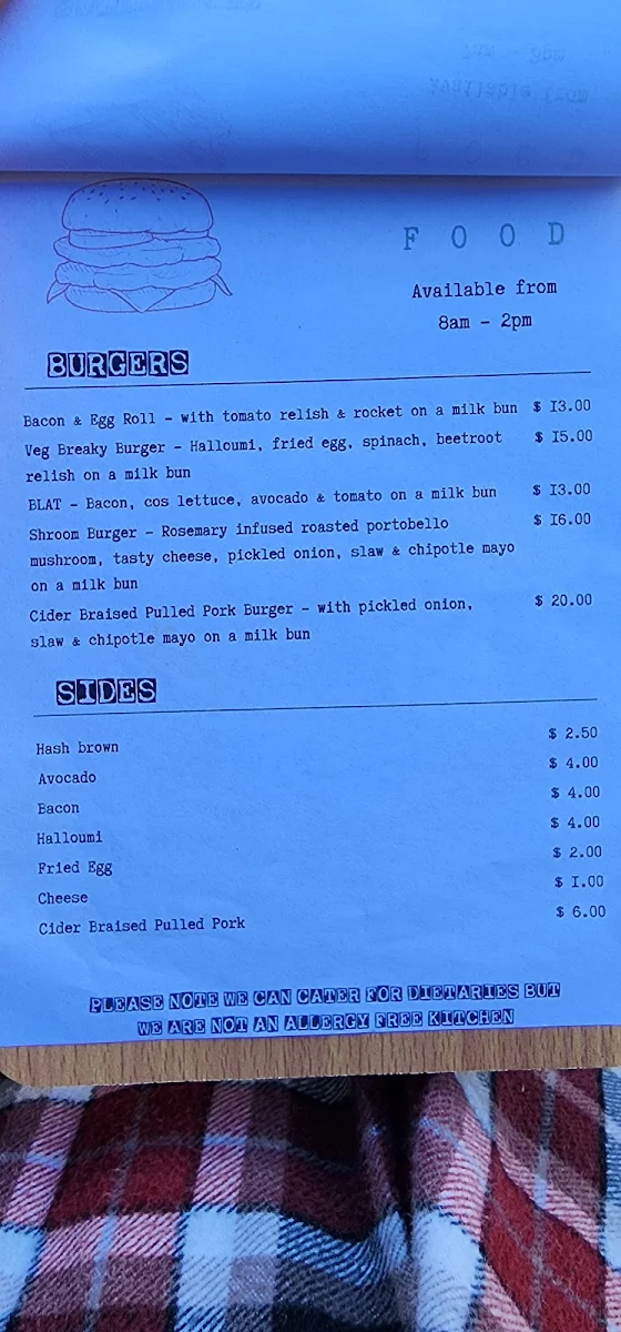 Menu, The Local