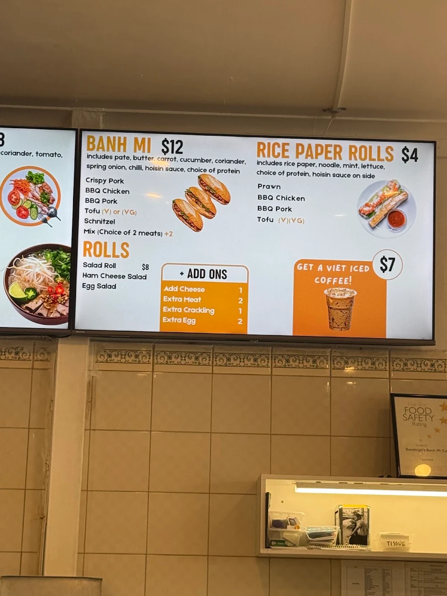 Menu, Hung’s Banh Mi