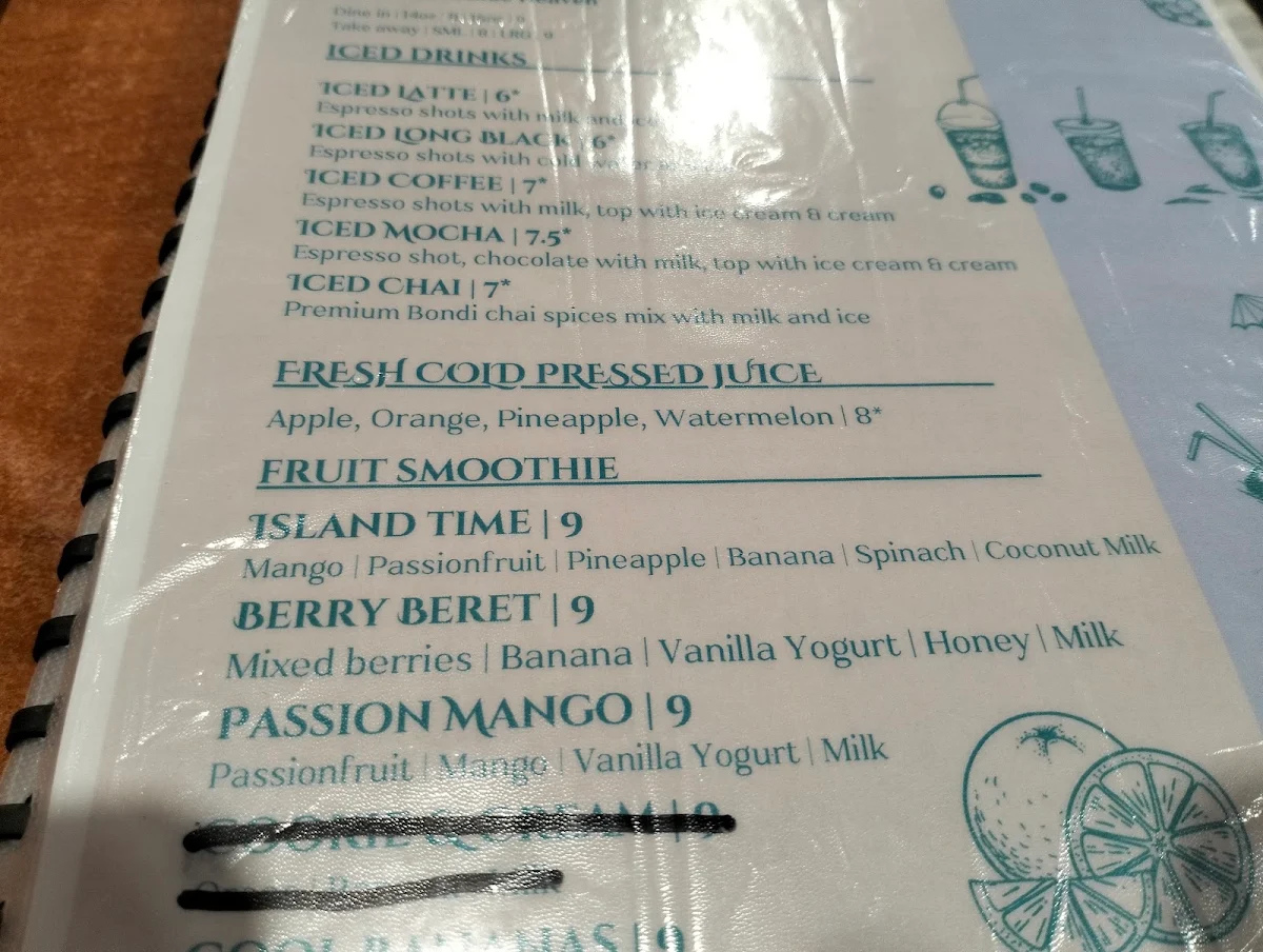 Menu, Bazil&Co.