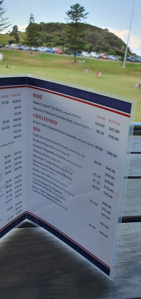 Menu, Trojans Bistro & Bar