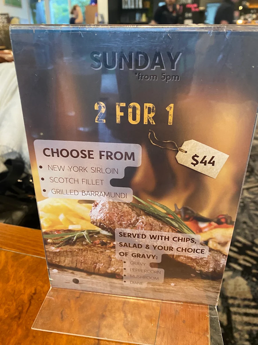 Menu, Trojans Bistro & Bar