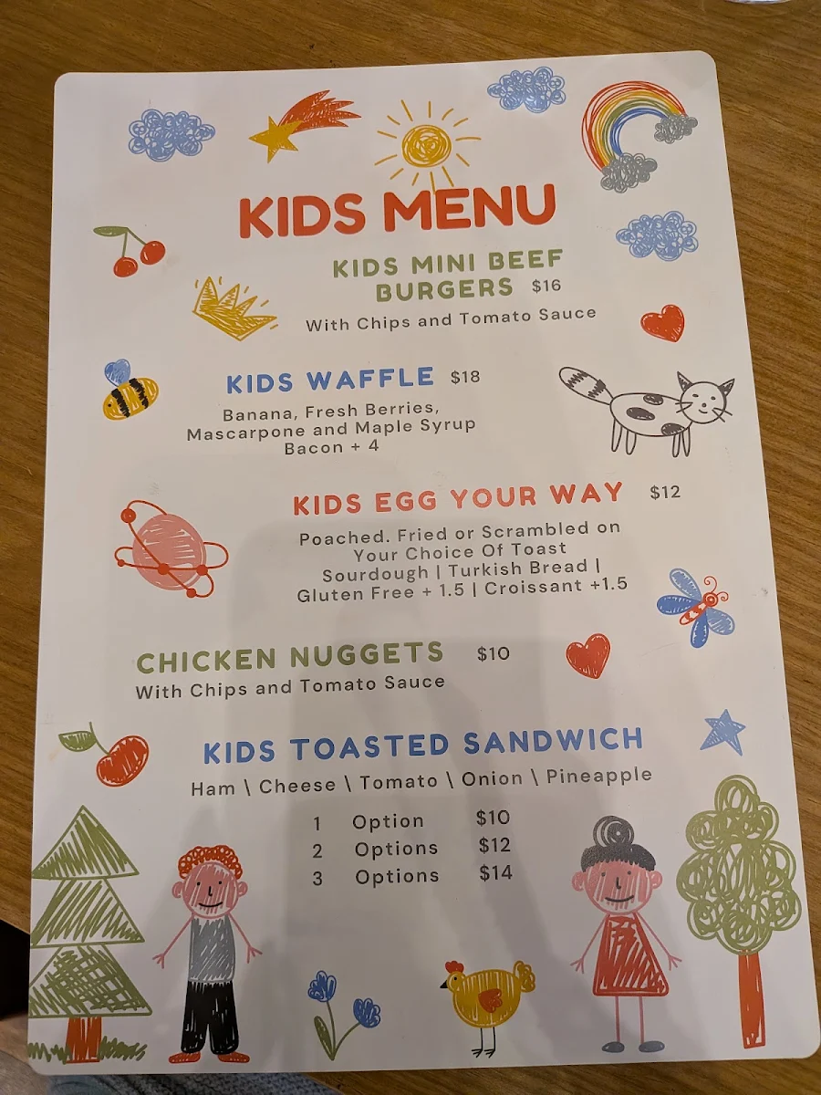 Menu, Gardener’s Lodge Cafe