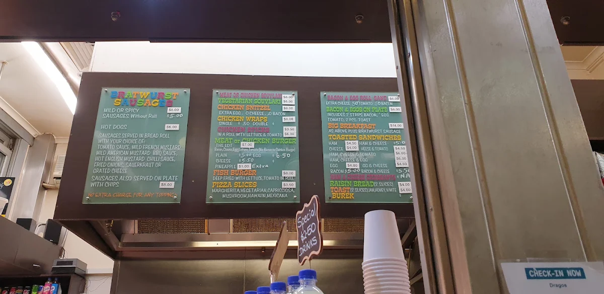 Menu, Drago's