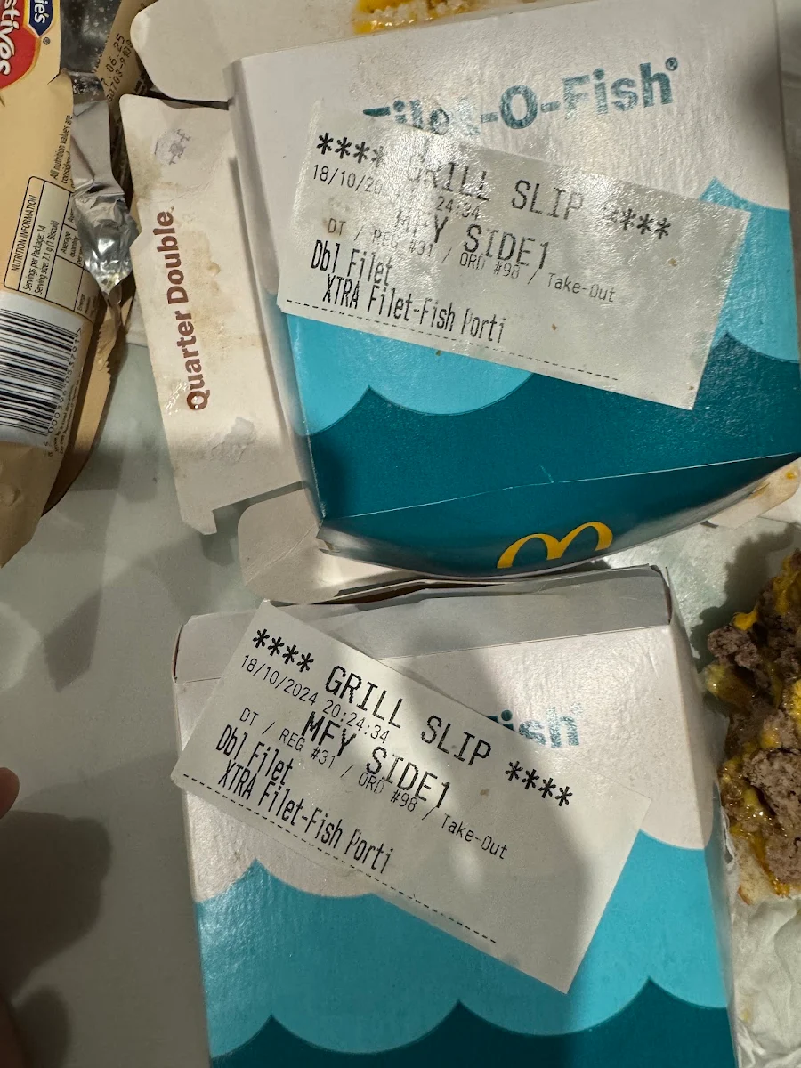 Menu, McDonald's St Peters