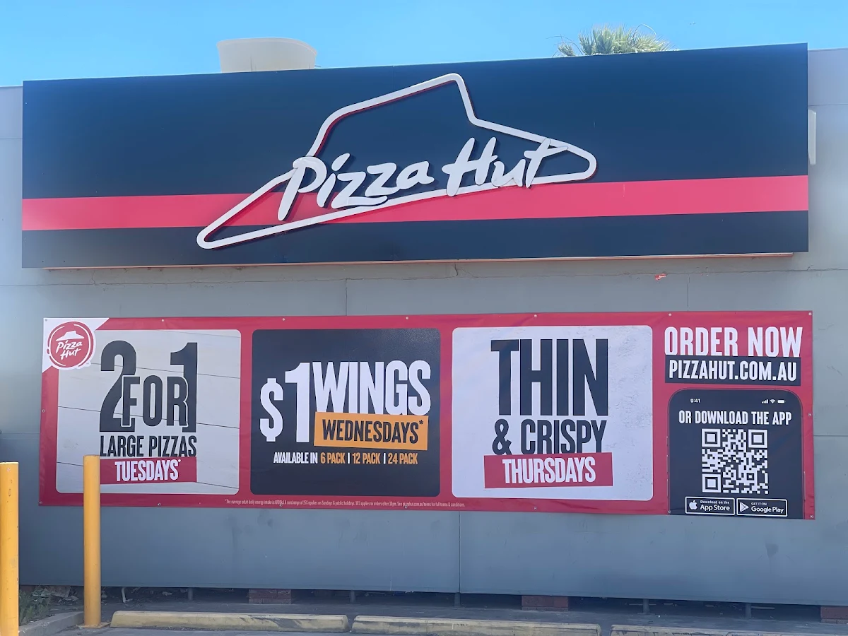 Menu, Pizza Hut Gawler