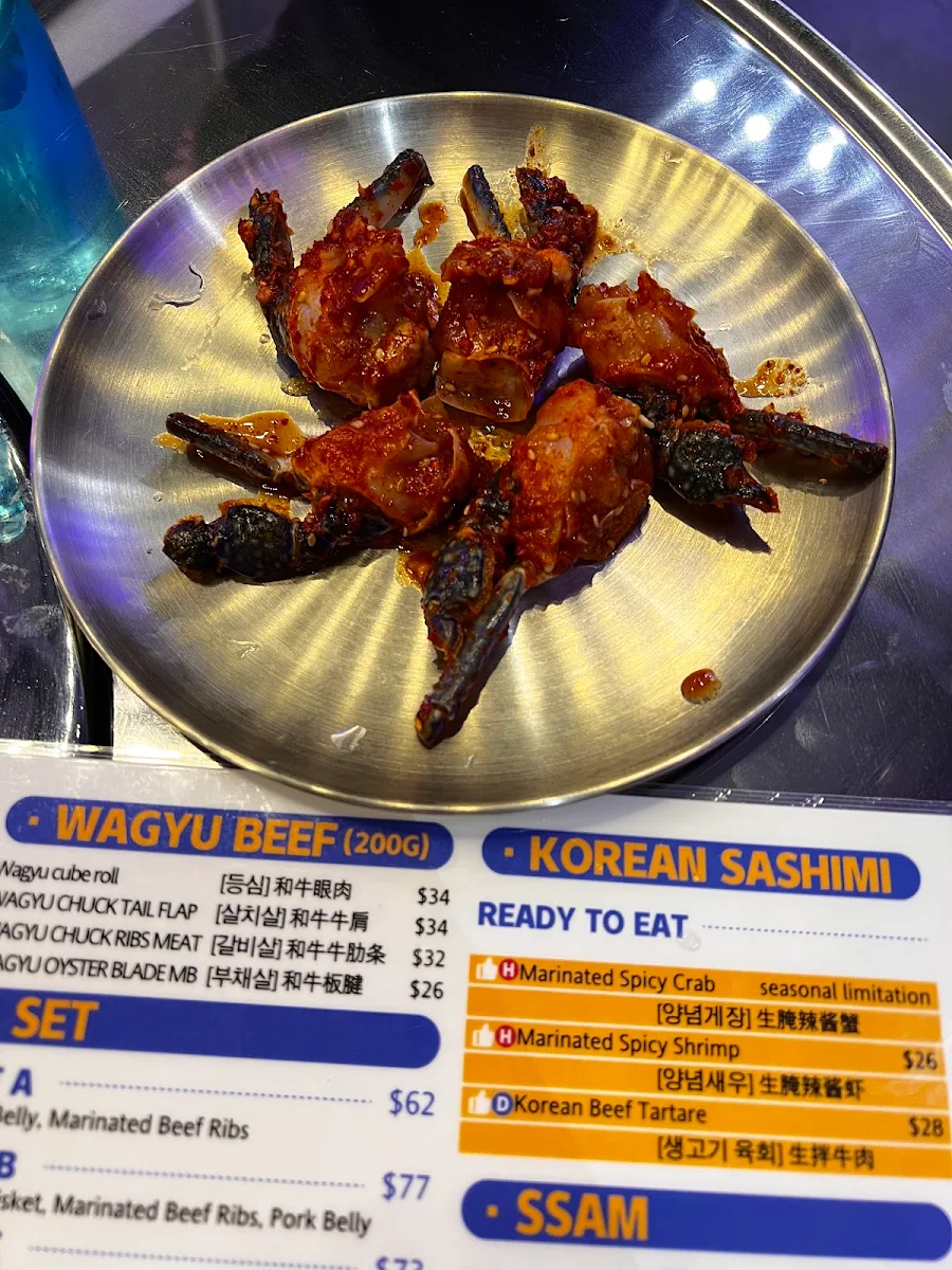 Menu, Chunky Obba Gogi & Bar