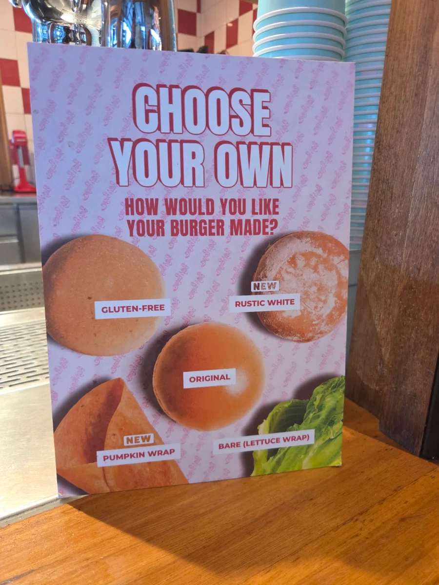 Menu, Betty's Burgers
