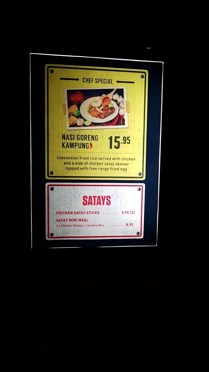 Menu, P'Nut Balmain