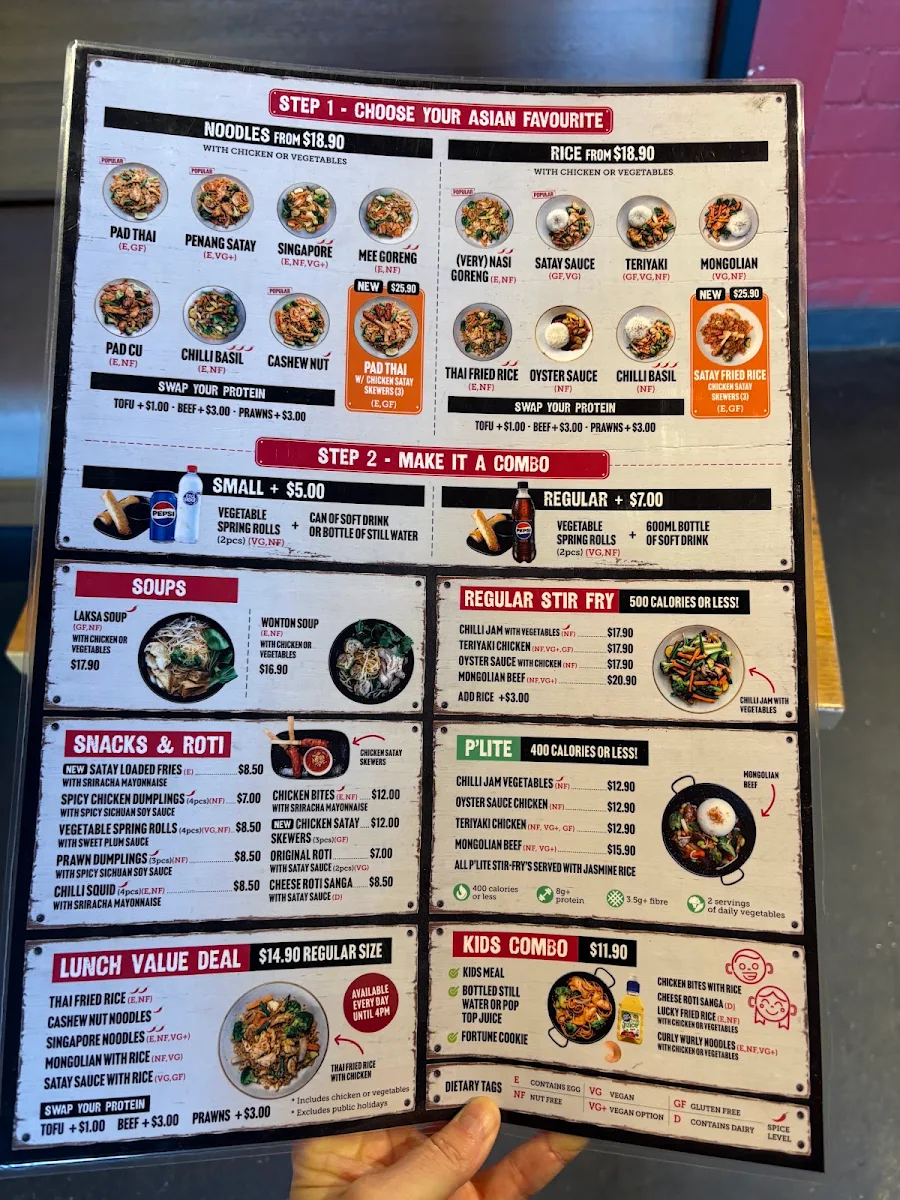 Menu, P'Nut Balmain