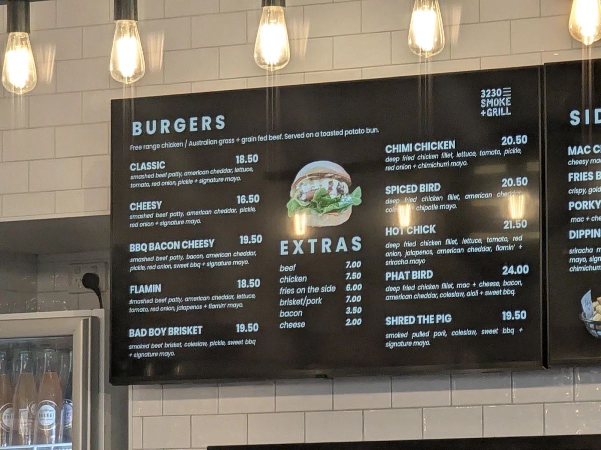 Menu, 3230 Smoke + Grill Jandakot