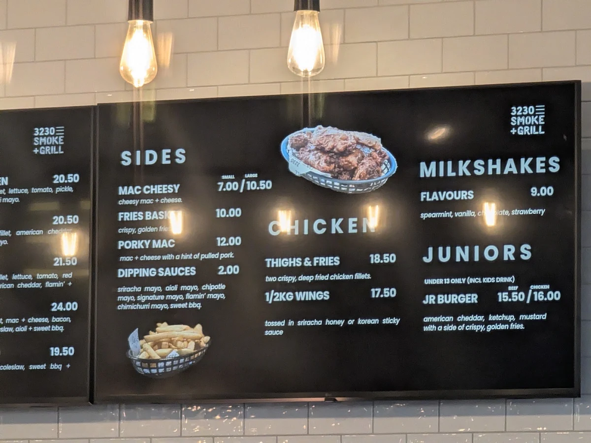 Menu, 3230 Smoke + Grill Jandakot
