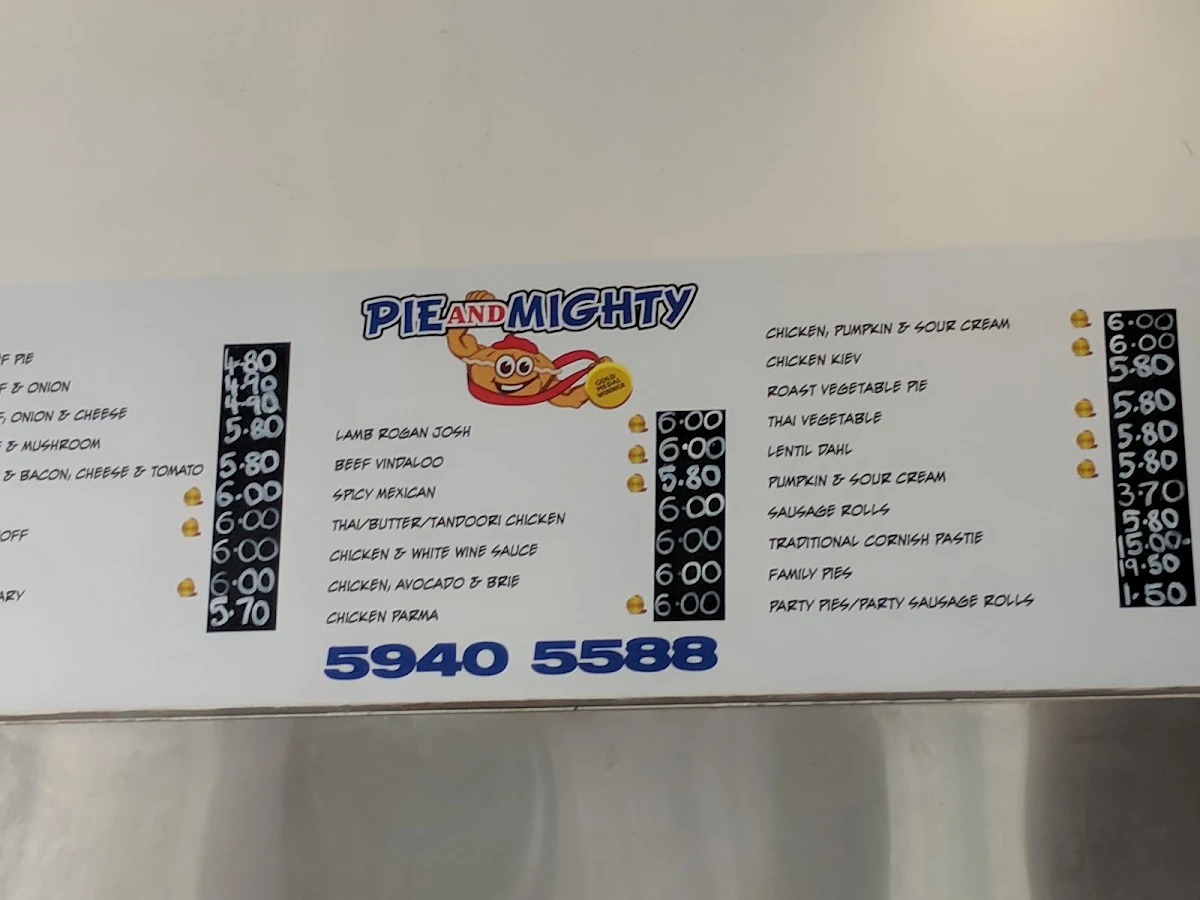 Menu, Pie and Mighty