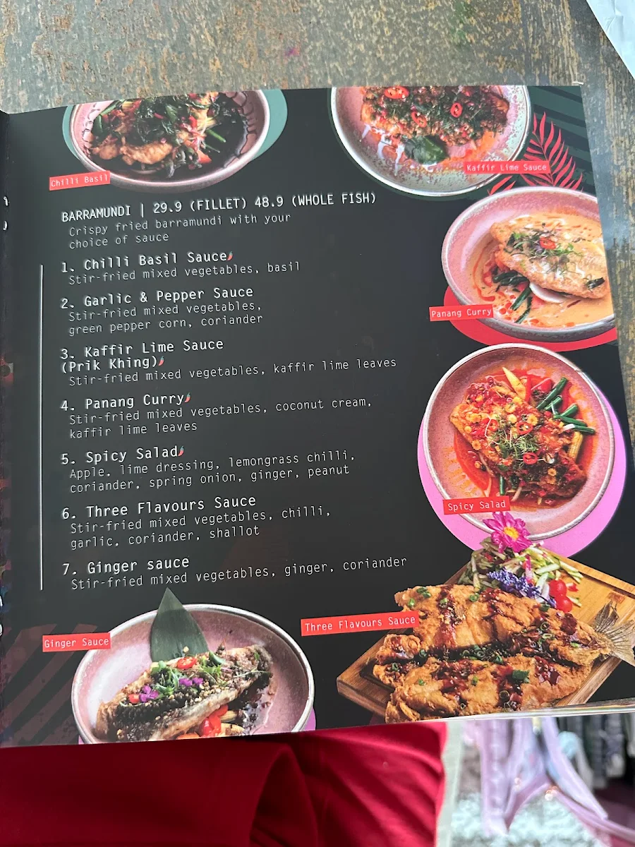 Menu, SPICE Kitchen and Bar Broadbeach