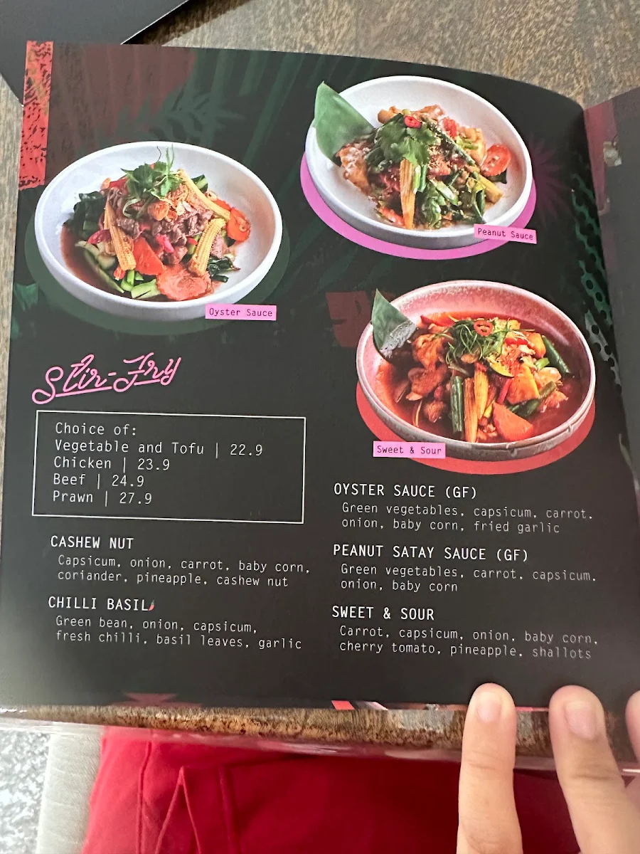 Menu, SPICE Kitchen and Bar Broadbeach