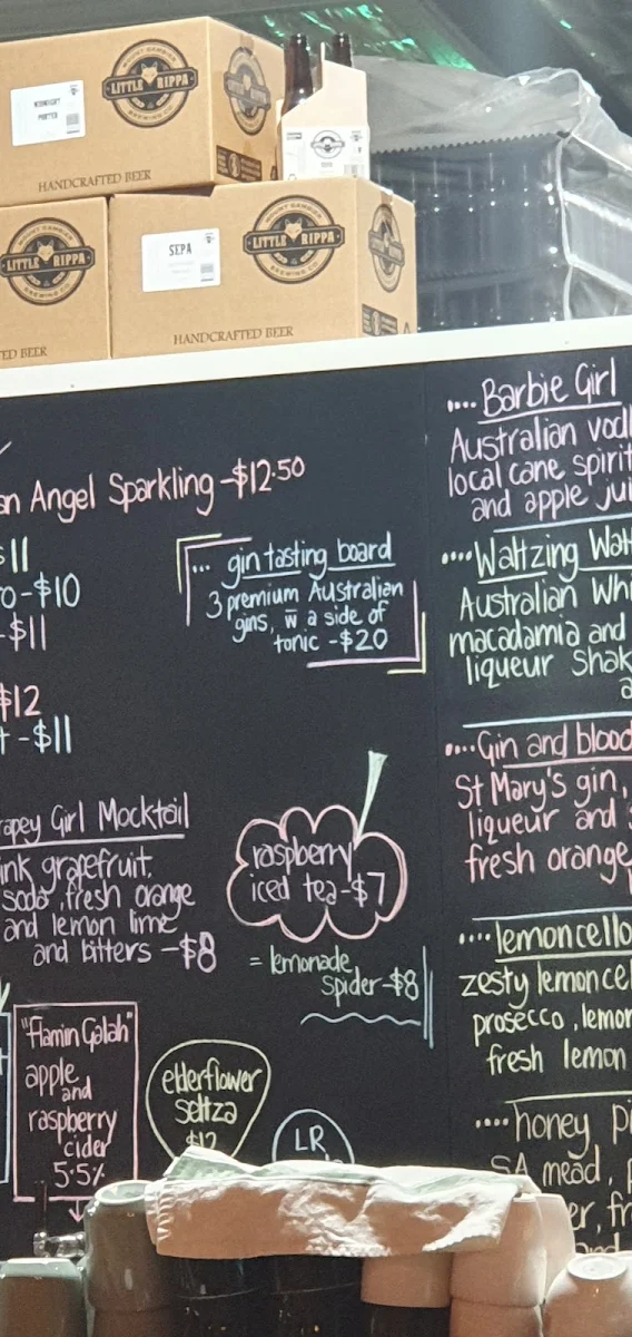 Menu, The Little Rippa Brewing Company