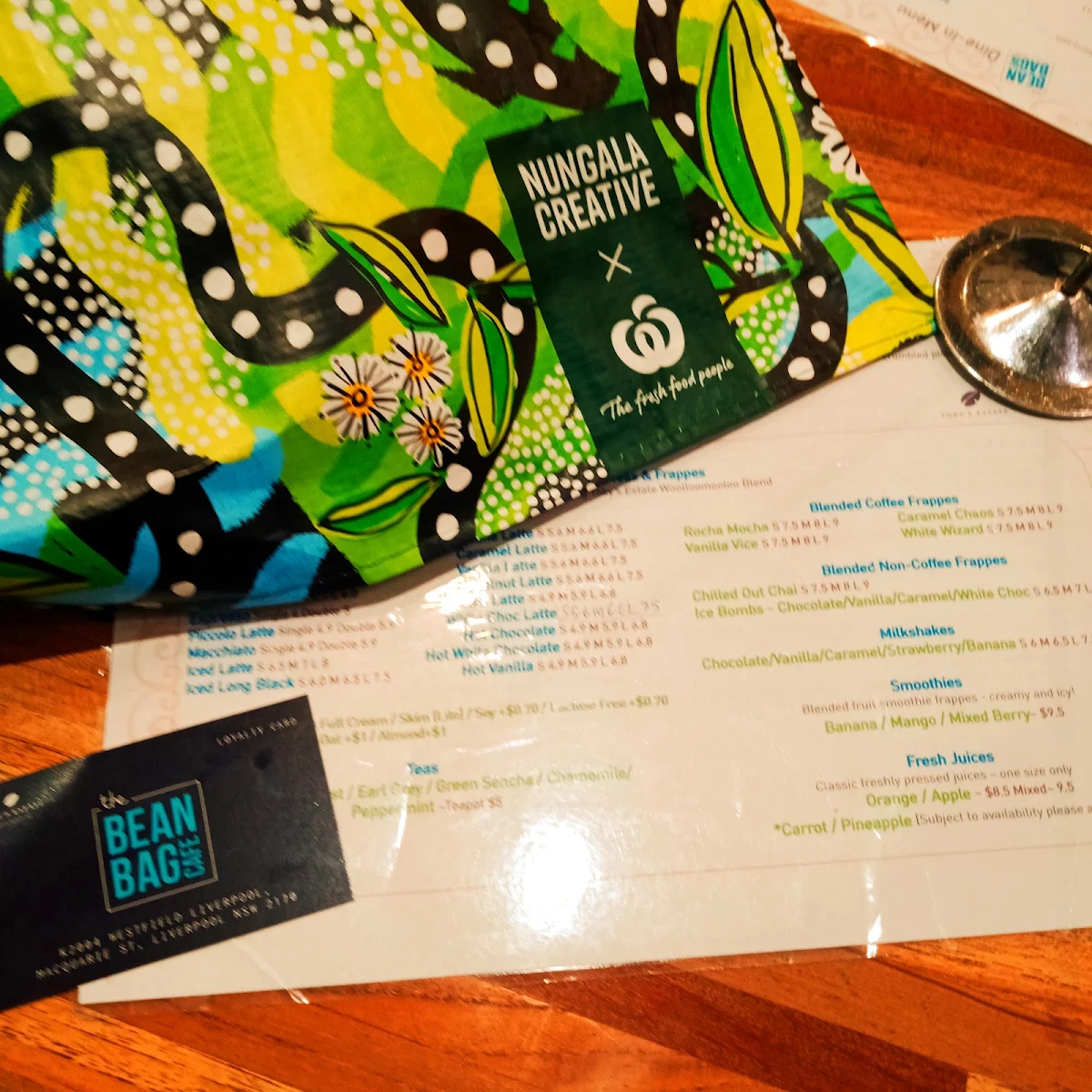 Menu, The Bean Bag Cafe Liverpool