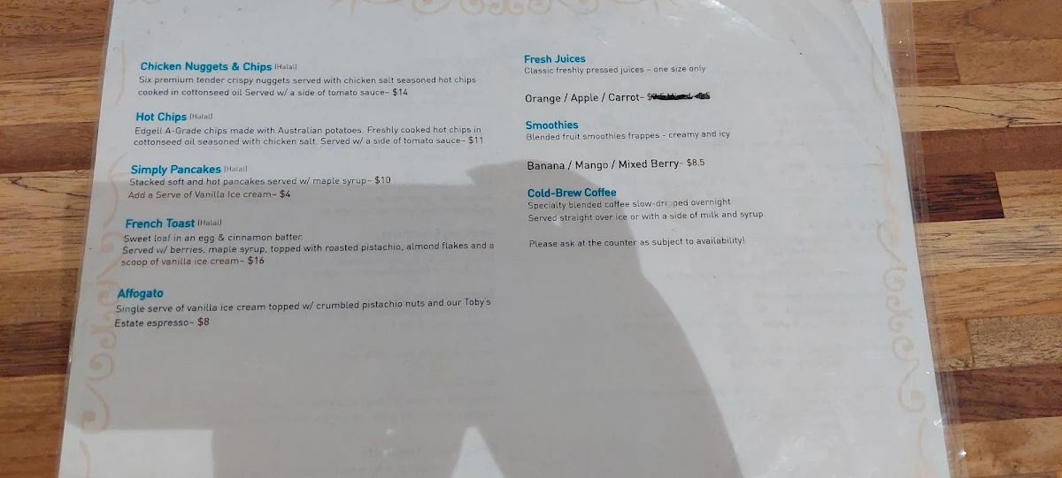 Menu, The Bean Bag Cafe Liverpool