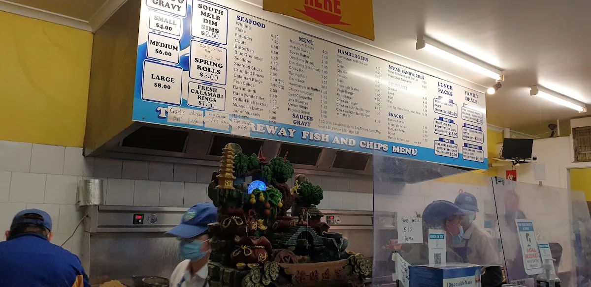 Menu, (Lara Area)The Centreway Fish & Chip Shop