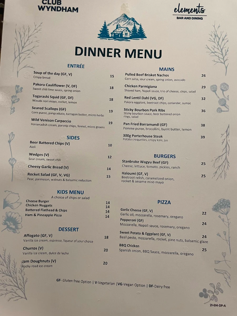 Menu, Elements Bar & Dining