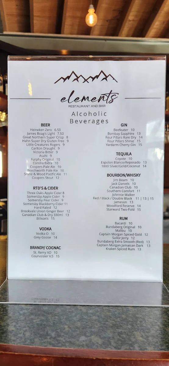 Menu, Elements Bar & Dining