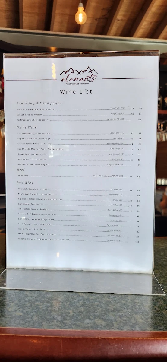 Menu, Elements Bar & Dining