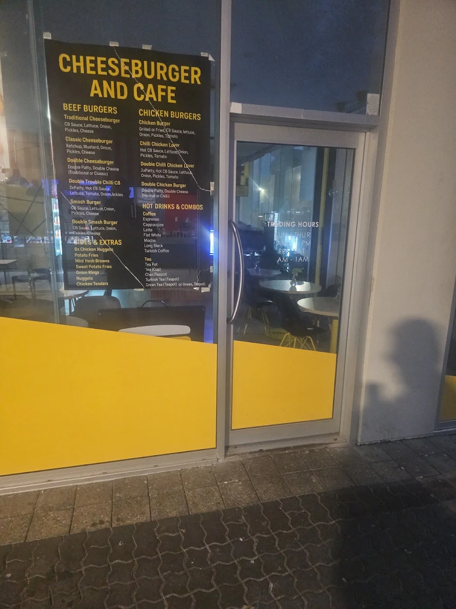 Menu, Cheeseburger Glenelg