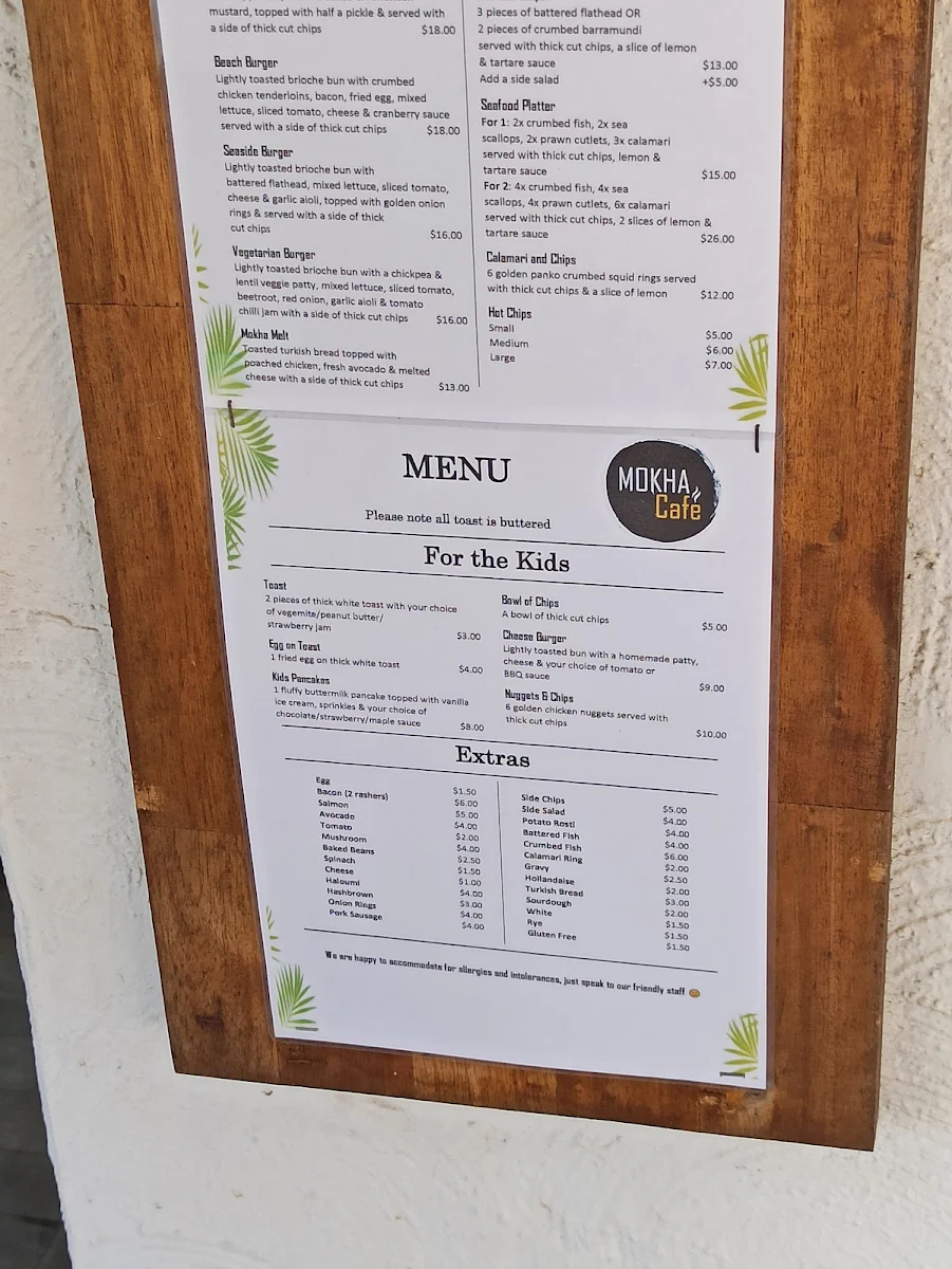 Menu, Pigface Seafood