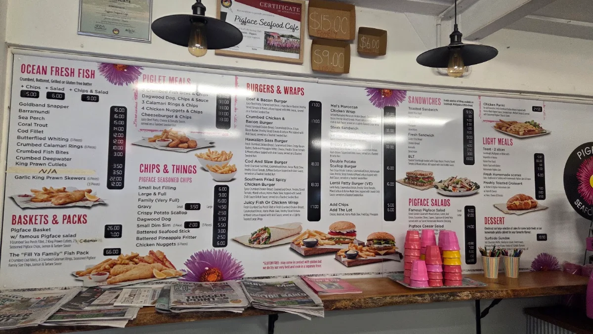 Menu, Pigface Seafood